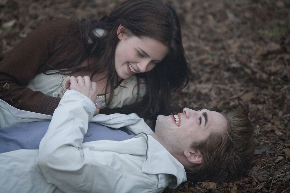 Kristen Stewart and Robert Pattinson at Bella and Edward in Twilight