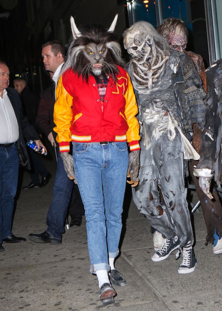 : Heidi Klum is seen in werewolf costume for her Halloween bash on October 31, 2017 in New York City.