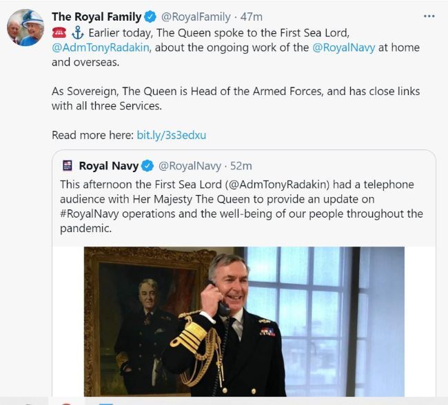 the queen twitter