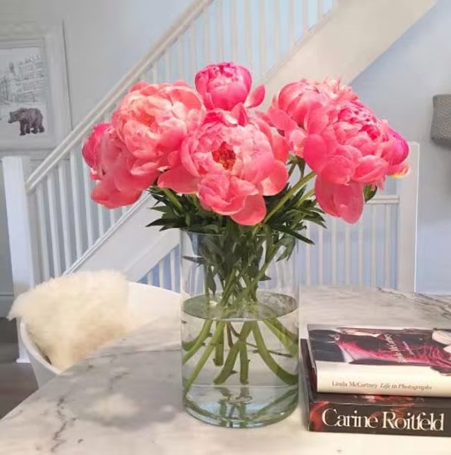 peonies vase