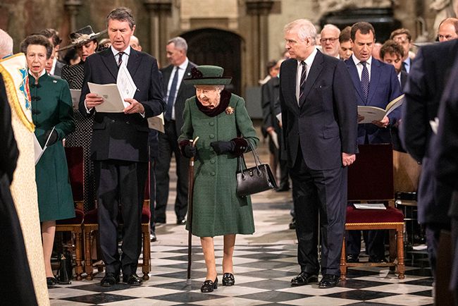 prince andrew escorts the queen