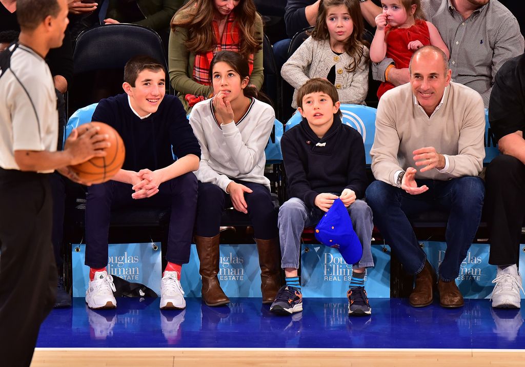 Matt Lauer and his three children in 2016