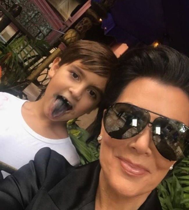 Kris Jenner and her grandson Reign Disick pose for a selfie, shared on Instagram