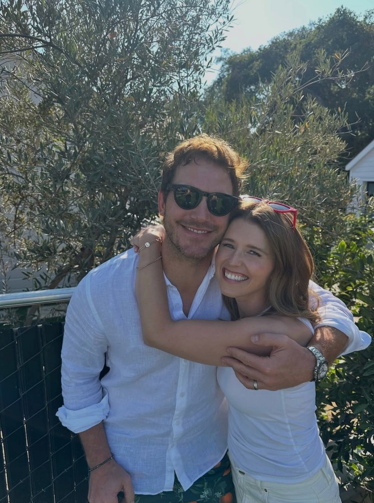 Photo divided by Katherine Schwarzenegger on Instagram from July 4th weekend with her husband Chris Pratt