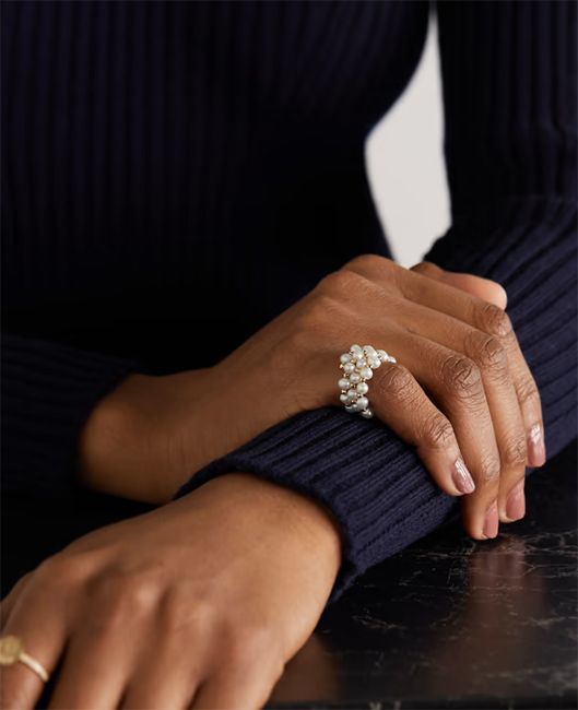 net a porter pearl ring