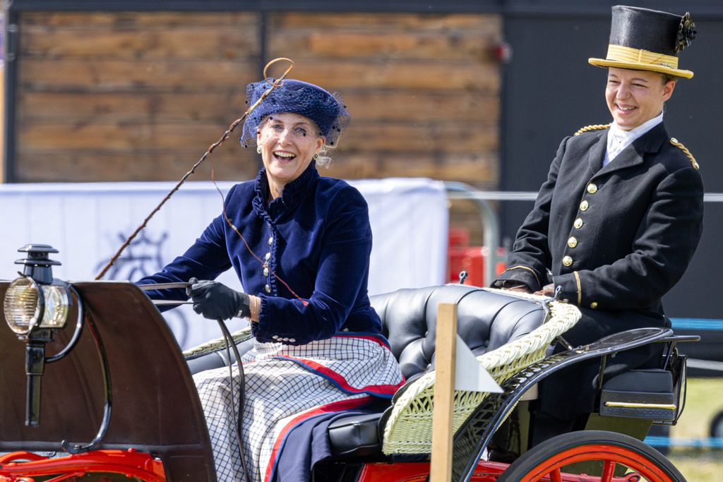 Sophie, Duchess of Edinburgh, was seen taking part in a drinking game at a carriage driving event 