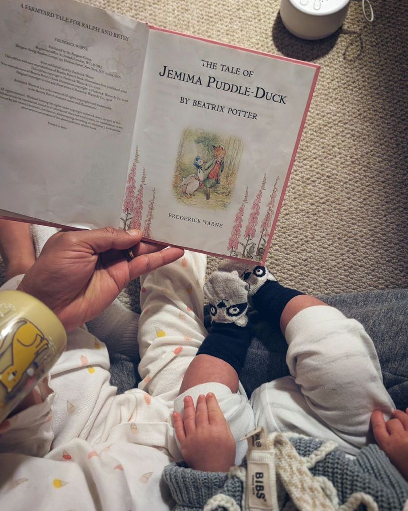 Will Kirk shared this adorable photo of him reading to his two children