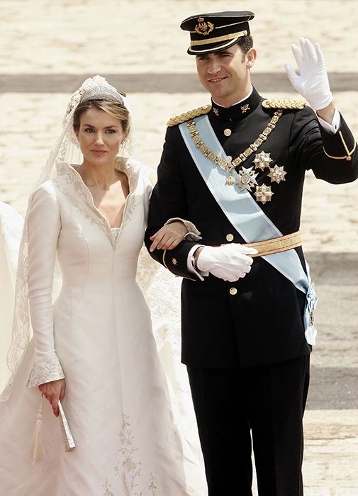 The deisgner of Queen Letizia of Spain's wedding dress, Manuel Pertegaz ...