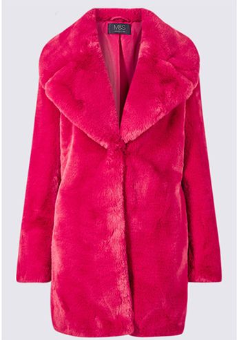 marks and spencer pink coat
