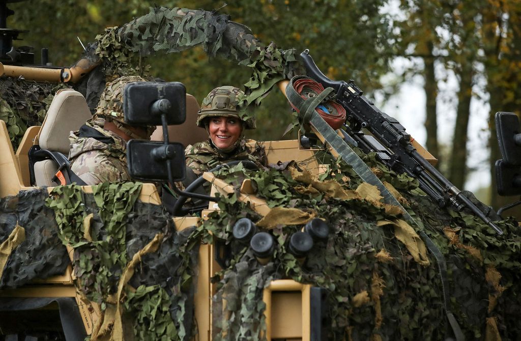 Kate Middleton drives armoured vehicle