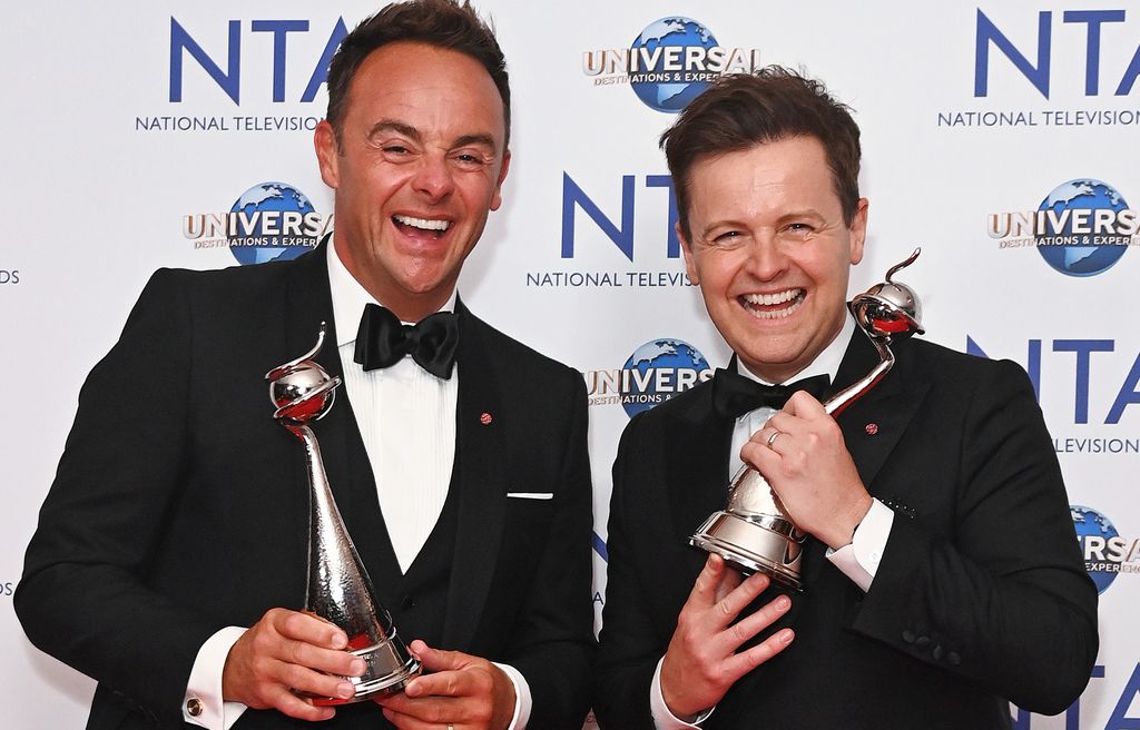 Anthony McPartlin and Declan Donnelly after winning at the NTAs