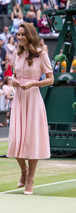 kate middleton pink dress wimbledon