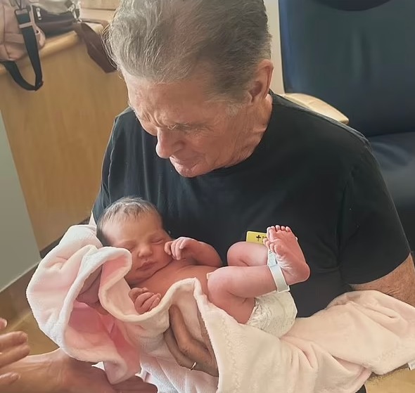 David and his first grandchild, London Hasselhoff Fiore