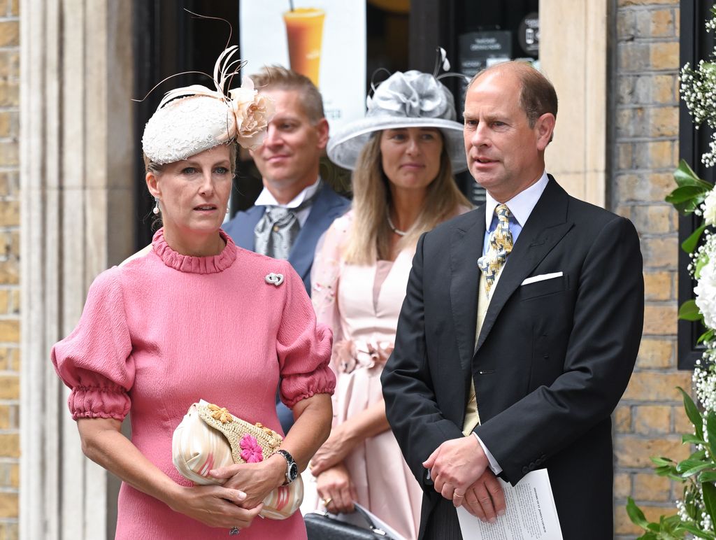 Duchess Sophie standing with Prince Edward