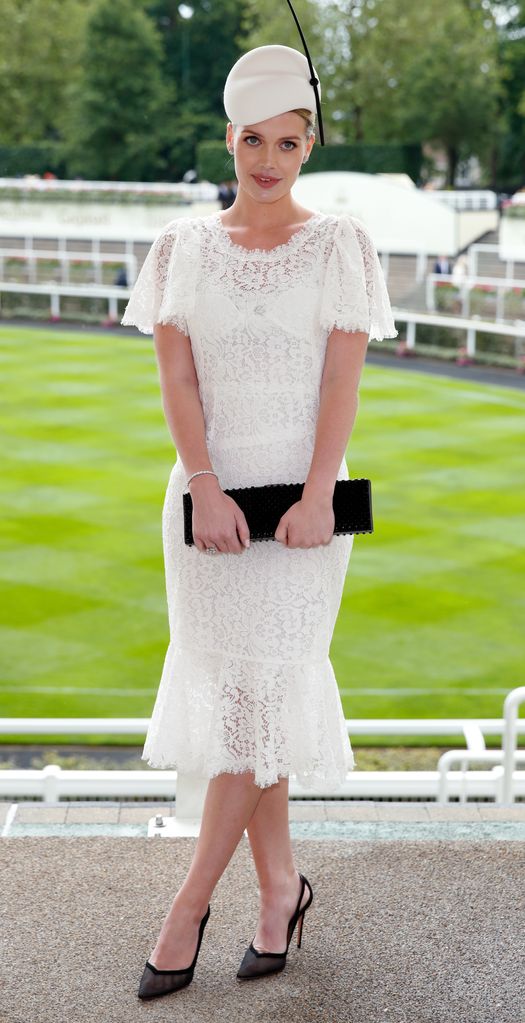 ASCOT, UNITED KINGDOM - JUNE 18: (EMBARGOED FOR PUBLICATION IN UK NEWSPAPERS UNTIL 24 HOURS AFTER CREATE DATE AND TIME) Lady Kitty Spencer attends day one of Royal Ascot at Ascot Racecourse on June 18, 2019 in Ascot, England. (Photo by Max Mumby/Indigo/Ge