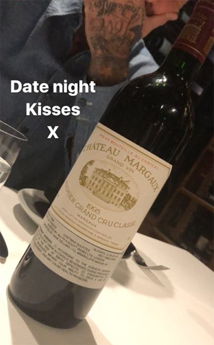 david beckham and wife victoria date night bottle of wine