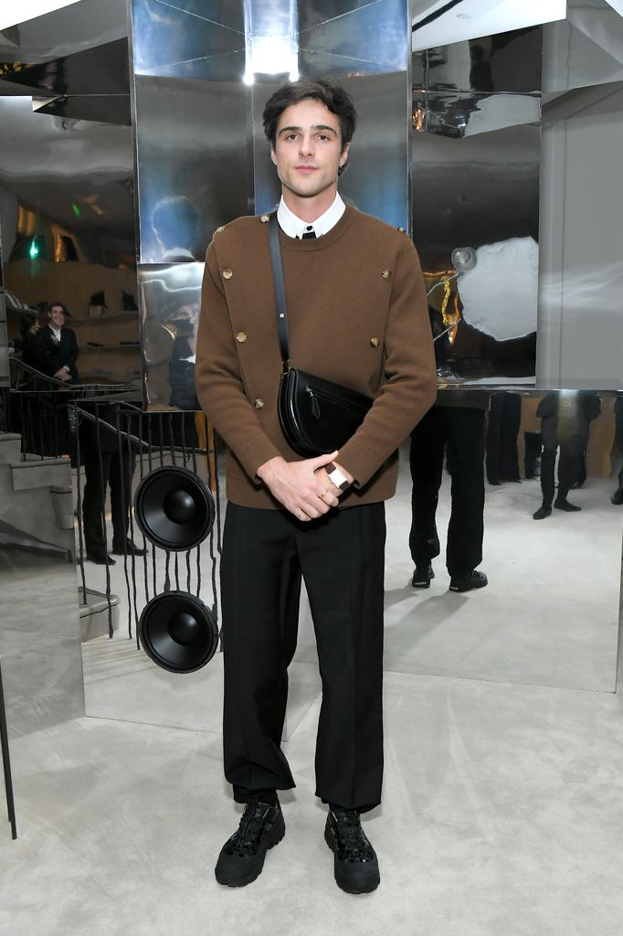 Jacob Elordi wearing Burberry at Burberry Event To Celebrate the Rodeo Drive Takeover at Burberry on February 18, 2022 in Beverly Hills, California. 