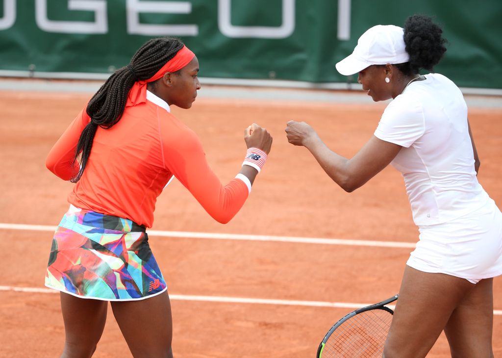 Coco Gauff and Venus Williams during day 4 of Roland-Garros 2021, French Open on June 2, 2021 in Paris, France