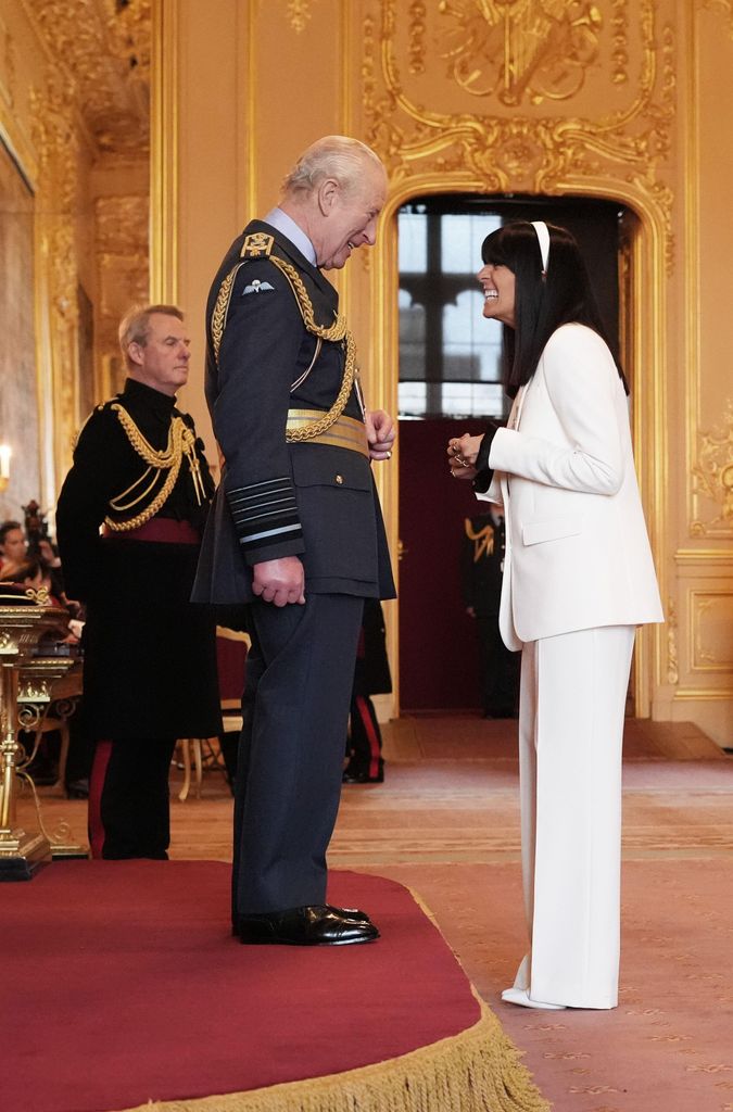 Claudia was smiling from ear-to-ear as she met King Charles