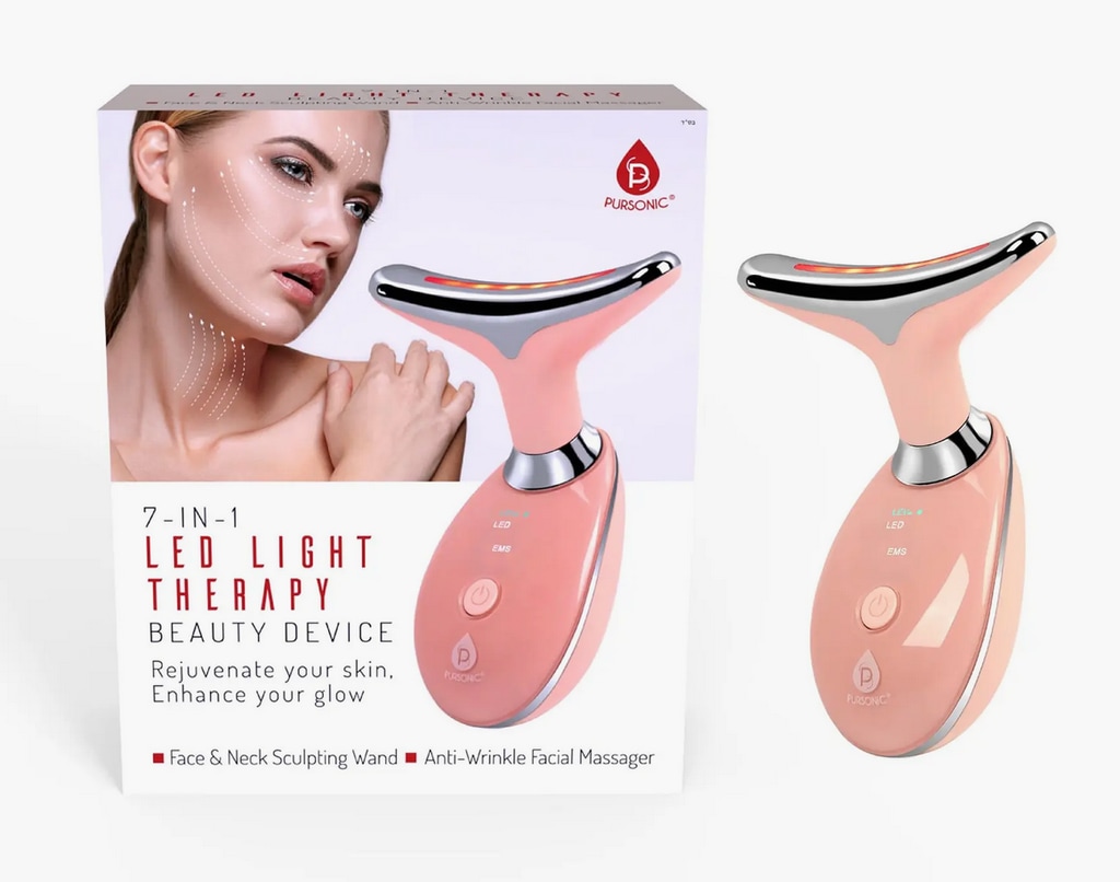 PURSONIC 7-in-1 LED Light Therapy Beauty Device