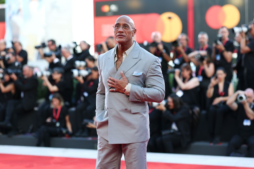dwayne johnson venice film festival red carpet