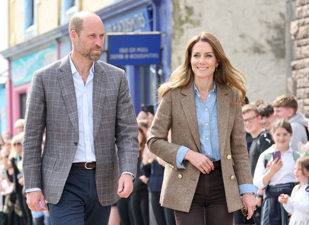 Prince William in checked jacket