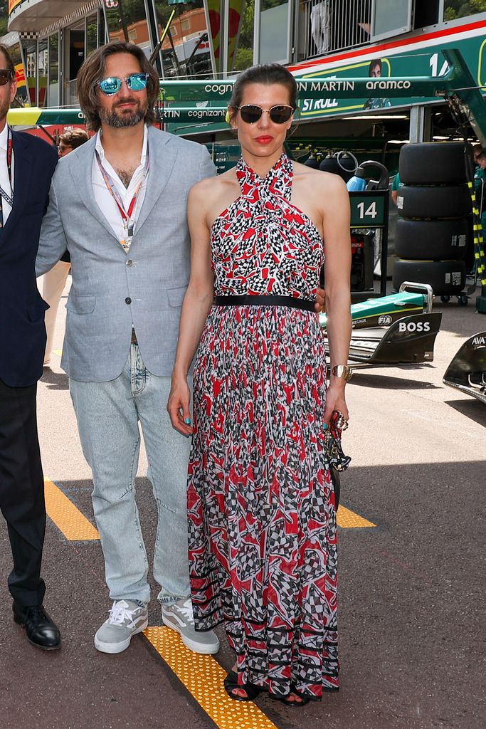 Dimitri Rassam and Charlotte Casiraghi attend the F1 Grand Prix of Monaco at Circuit de Monaco on May 28, 2023 in Monte-Carlo, Monaco. (Photo by Marc Piasecki/WireImage)