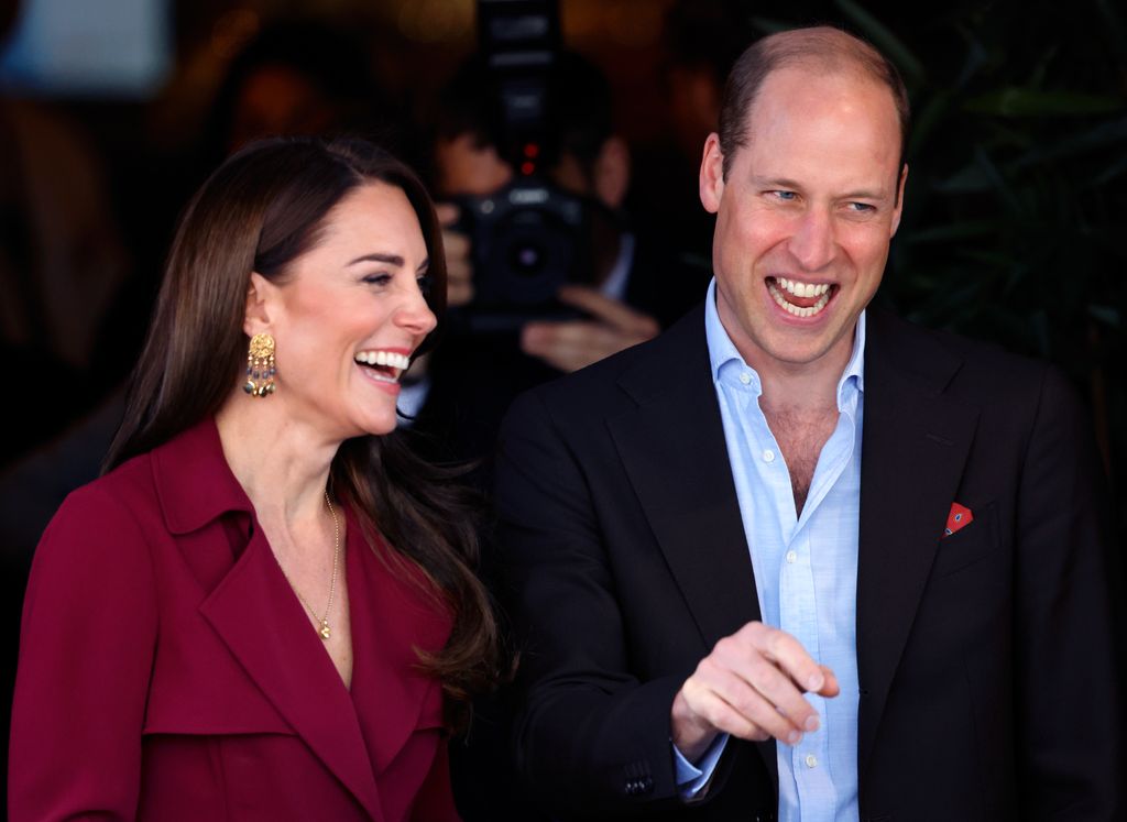 The Prince and Princess of Wales laughing in Birmingham