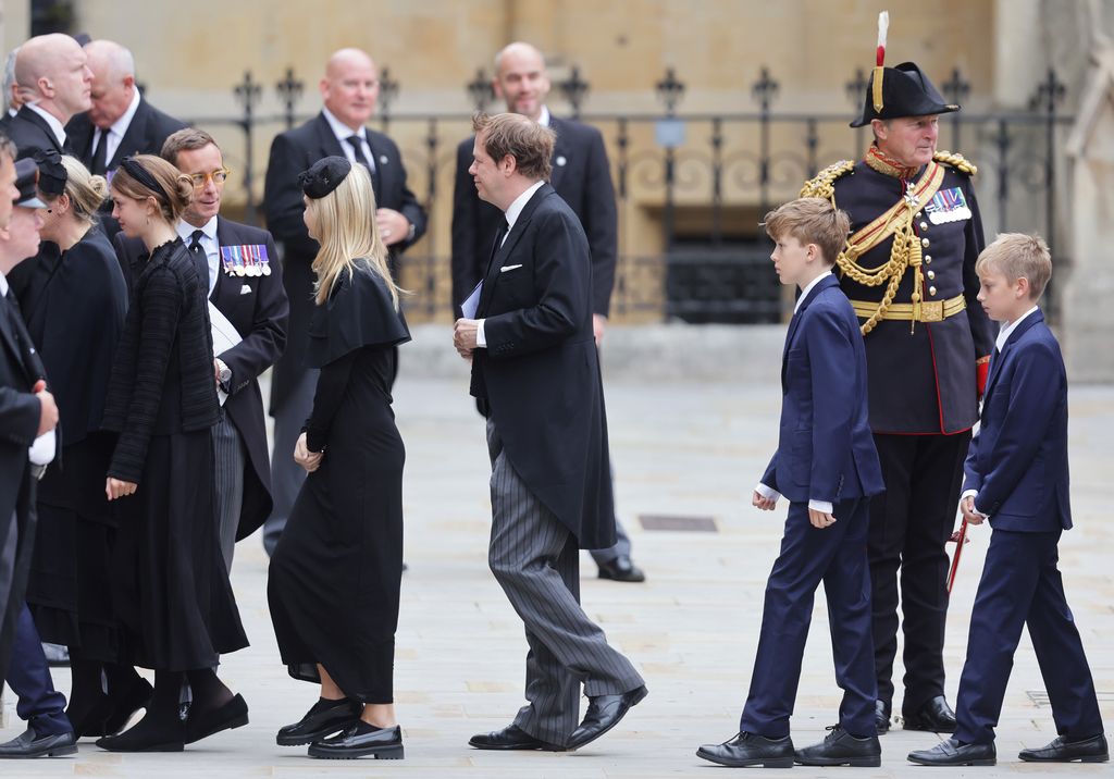 Tom Parker Bowles and family attend queen's funeral