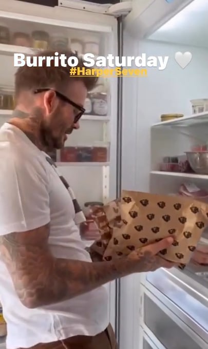 We can't get over the size of the Beckham's fridge