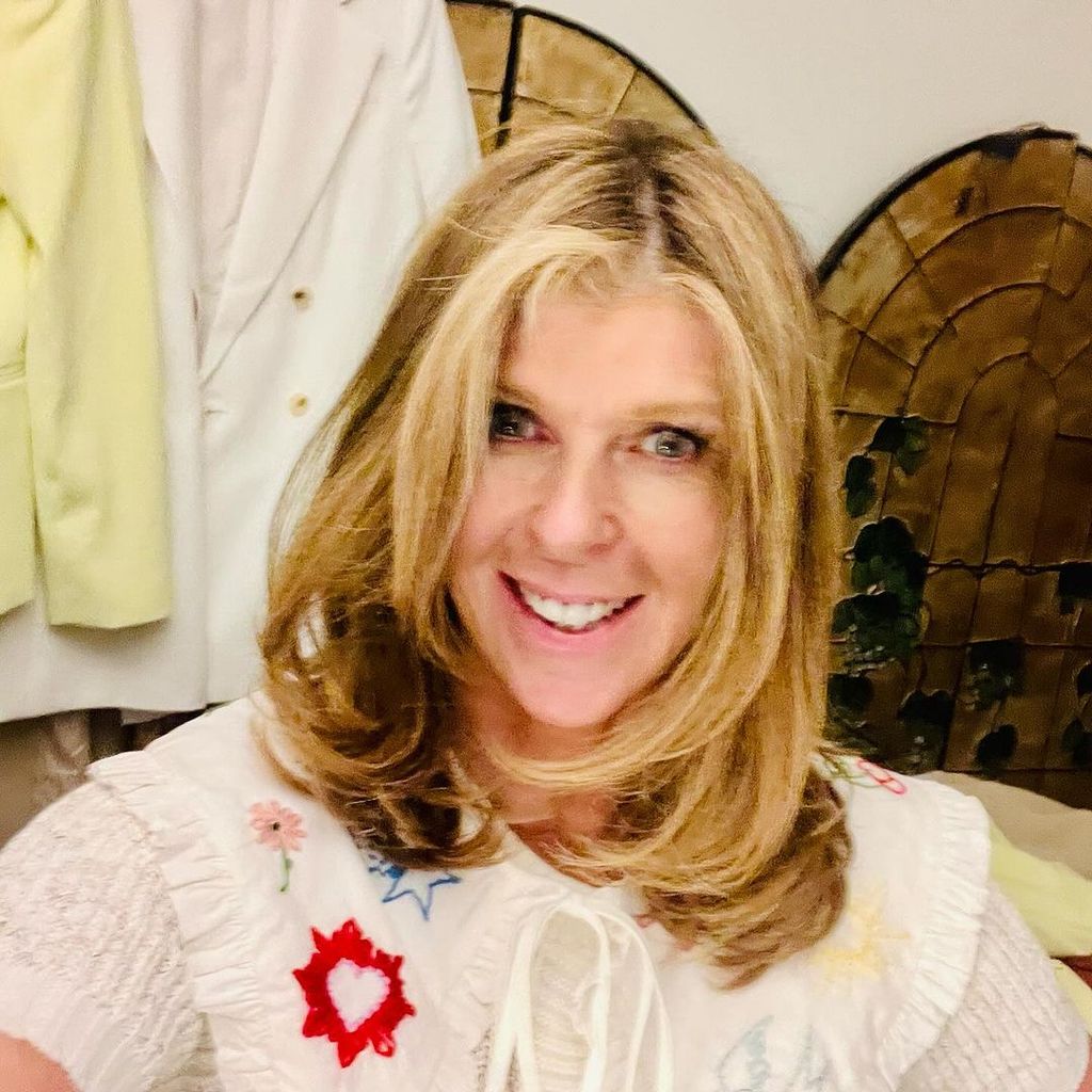 kate garraway instagram wearing embroidered collar 