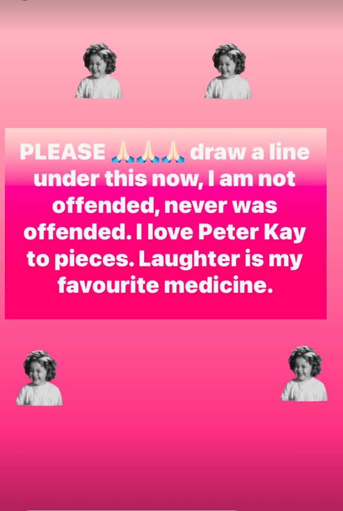 Lisa Riley responded to the incident on her Instagram story