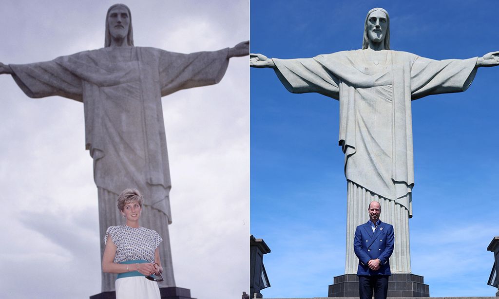 Princess Diana composite image with Prince William