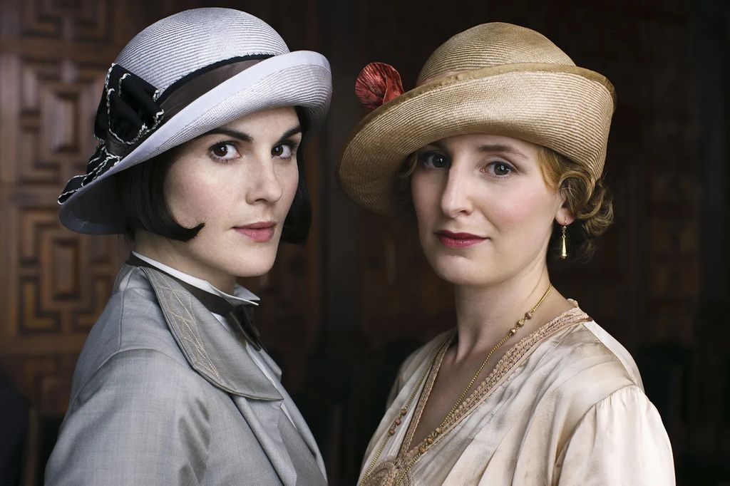 Michelle and Laura as Lady Mary and Lady Edith in Downton Abbey