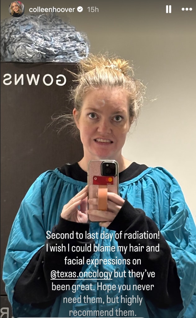 The famous author shared that she had been undergoing radiotherapy