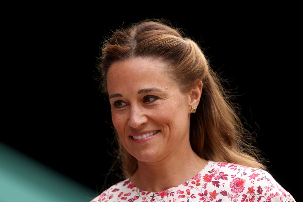 Pippa Middleton wearing floral dress at Wimbledon