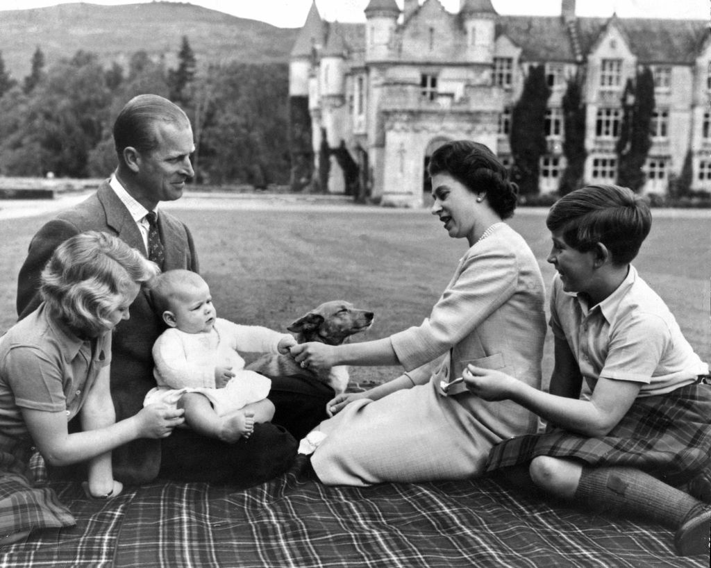 The royal family loved to relax together at their home in Balmoral, Scotland