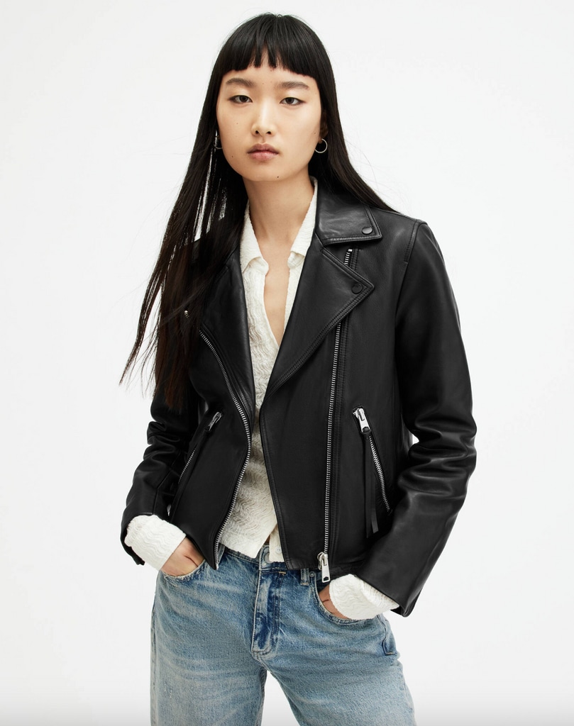 Faux leather zip up jacket | ARMANI EXCHANGE Woman