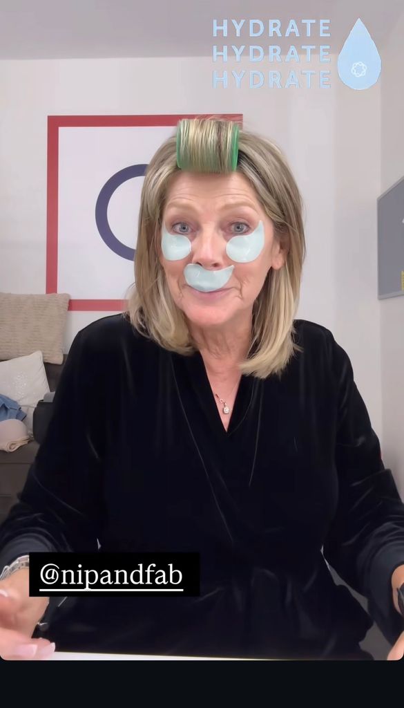 Ruth Langsford wearing Nip+Fab Eye Patches