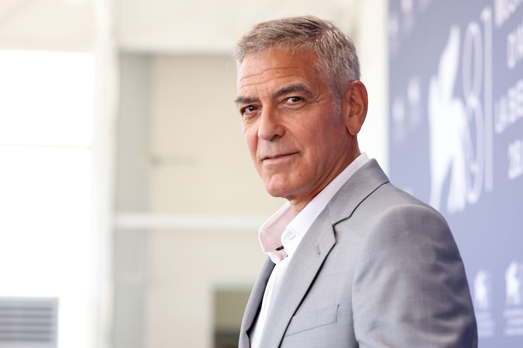George Clooney gray suit
