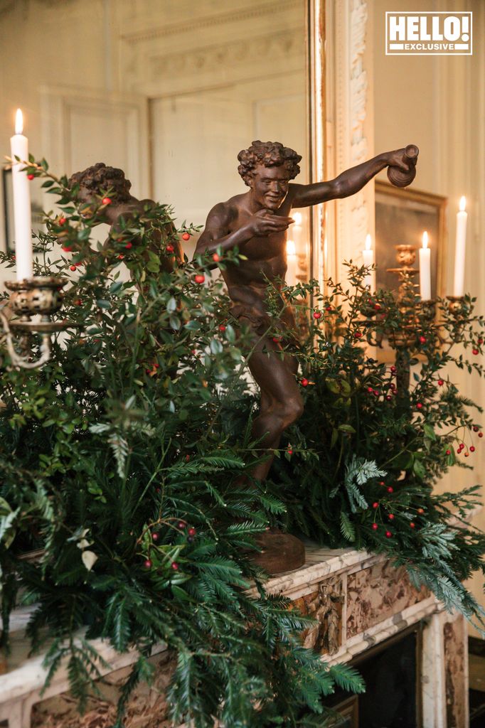 Catherine Roger's mantlepiece at Chateau Marcellus near Bordeaux