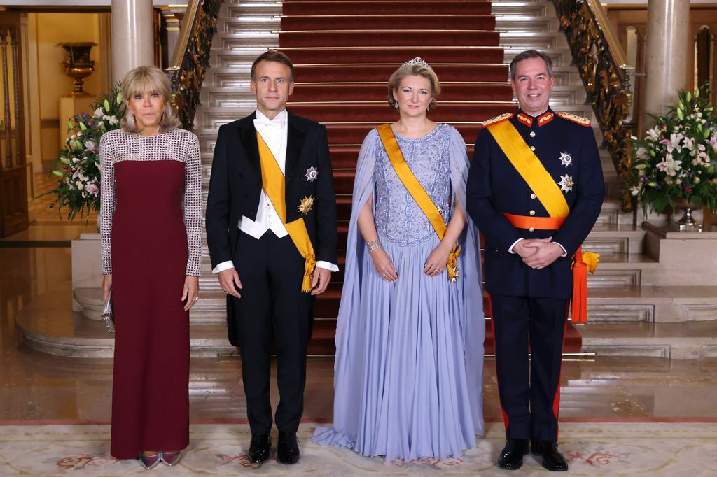 Brigitte and Emmanuel Macron were among the guests