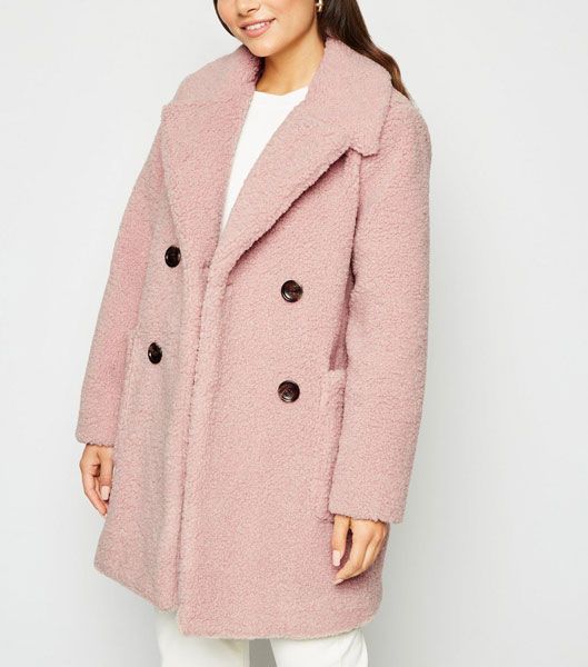 pink teddy coat