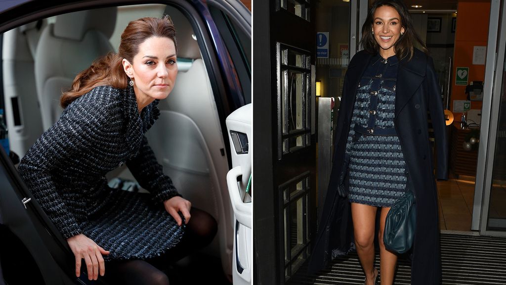 Michelle and Kate in similar tweed looks