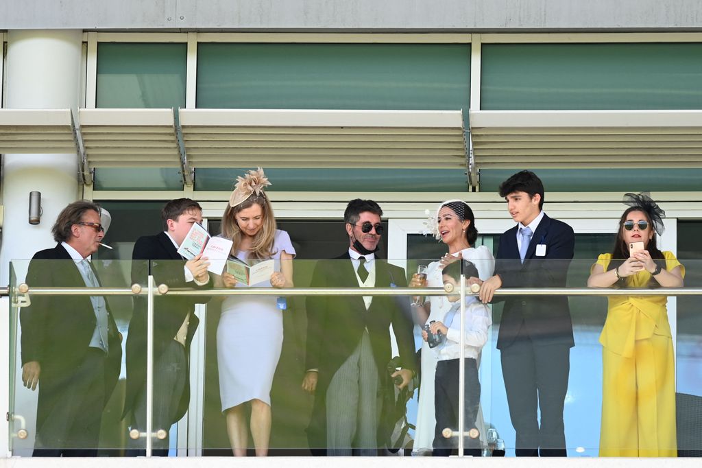 Simon Cowell and Lauren Silverman with their children Eric and Adam at the Epsom Derby Festival in 2021