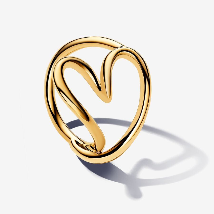 Pandora Organically Shaped Heart Ring