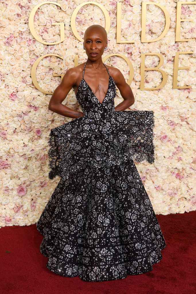 Cynthia Erivo arrives for the 82nd annual Golden Globe Awards at the Beverly Hilton hotel in Beverly Hills, California, on January 5, 2025