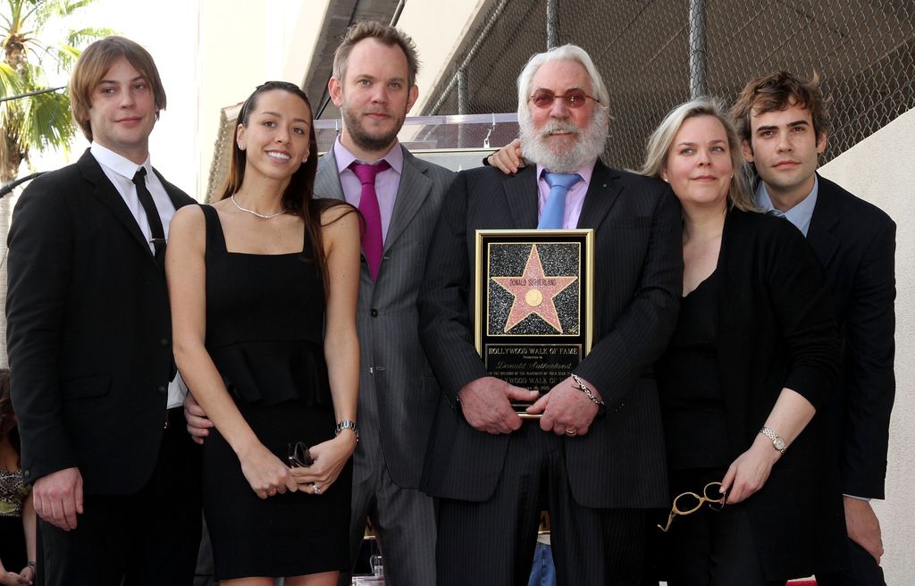 Actor Donald  Sutherland and family members attend the ceremony honoring Donald Sutherland with a Star on The Hollywood Walk of Fame on January 26, 2011 in Hollywood, California