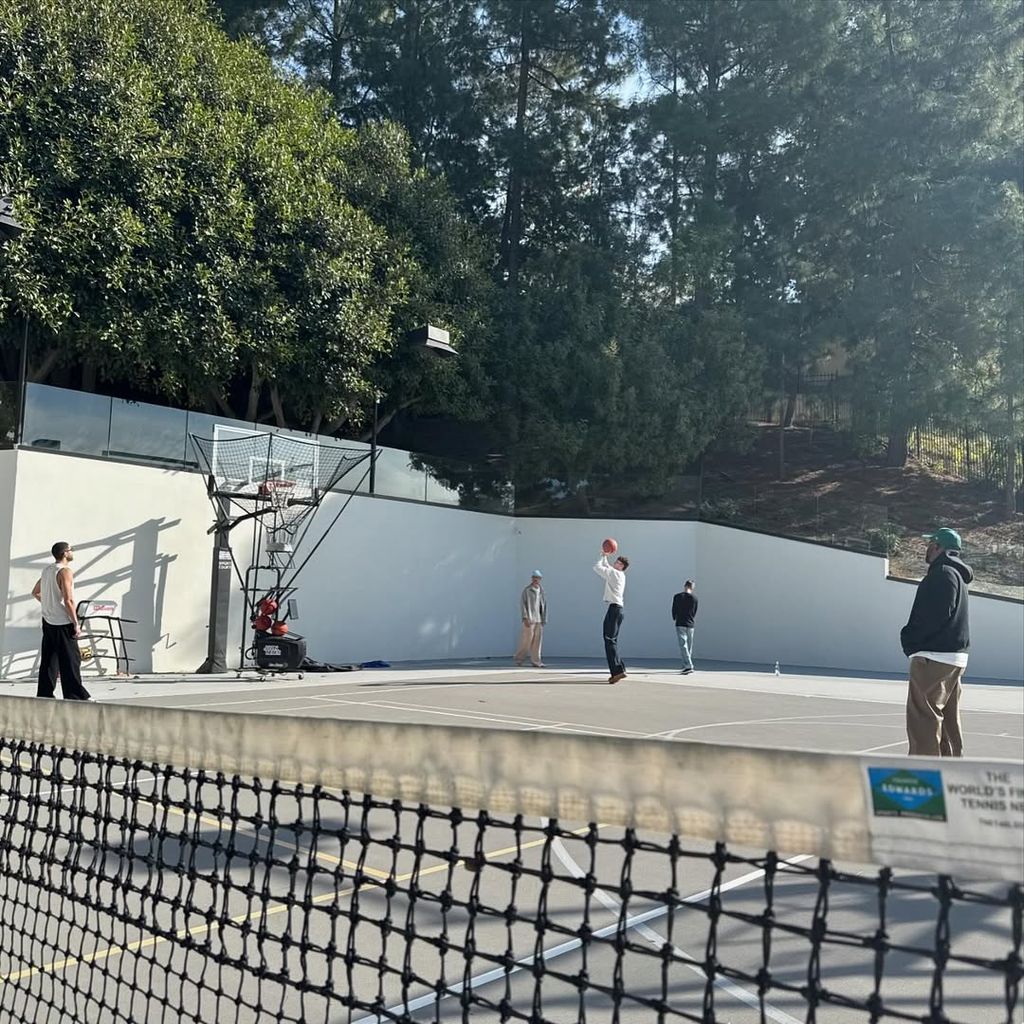 Justin Bieber has basketball court in his garden