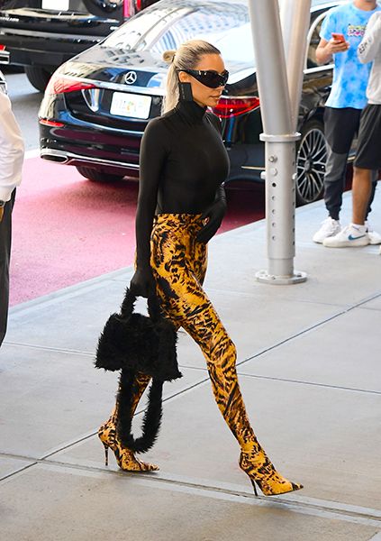 Kim Kardashian Wows In D&G Leopard Corset After Fashion Show